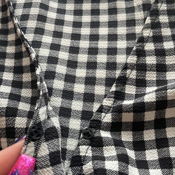 A beautiful new summer dress, checked Black and white. 85 cm long. Size 2 - Picture 5 of 6